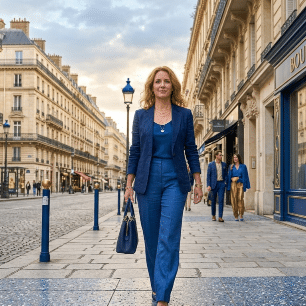 Femme plein d'assurance en ville